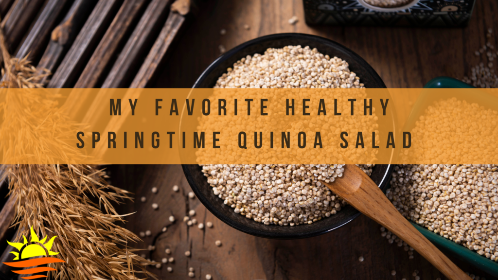 healthy springtime quinoa salad